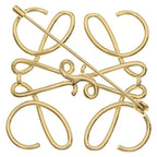 Loewe Anagram Brooch Pin Badge Gold — view 2