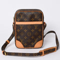 Louis Vuitton Shoulder Bag Danube Monogram Brown Gold