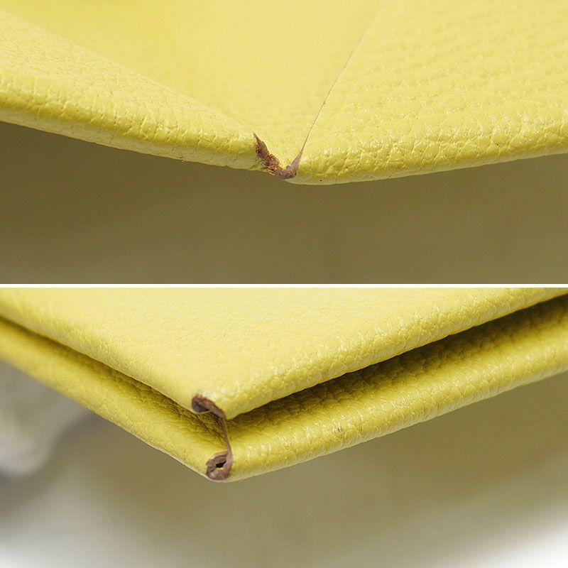 Hermes Calvi Card Case Yellow — view 5