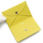 Hermes Calvi Card Case Yellow — view 3