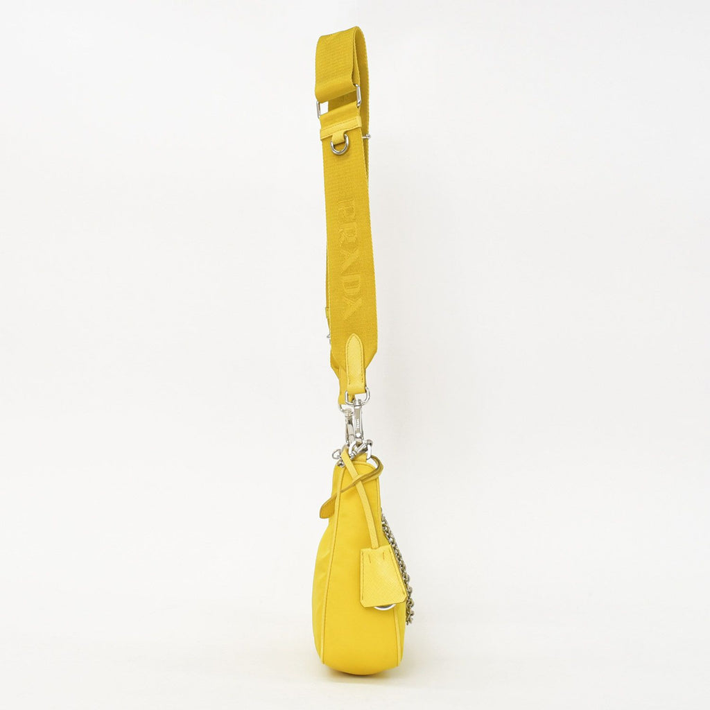 Prada Shoulder Bag Re Edition 2005 Re-Nylon 2-Way Yellow — view 5