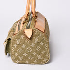 Louis Vuitton Handbag Denim Neo Speedy Monogram Khaki Gold — view 4