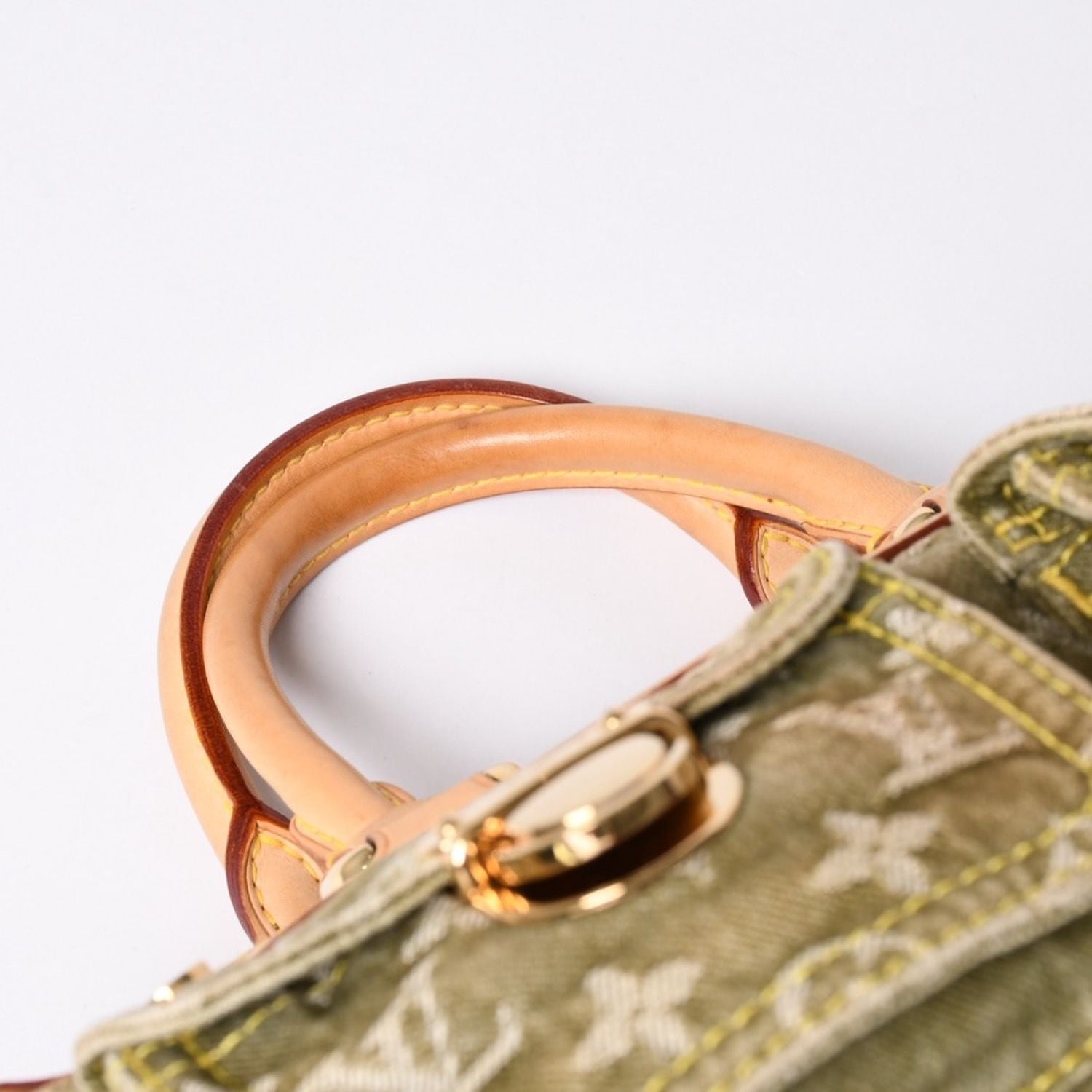 Louis Vuitton Handbag Denim Neo Speedy Monogram Khaki Gold — view 8