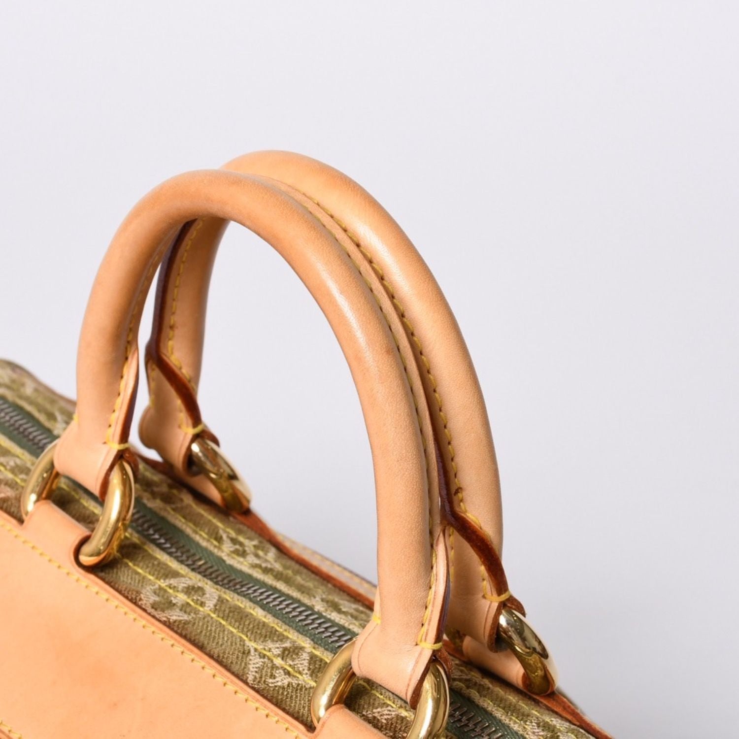 Louis Vuitton Handbag Denim Neo Speedy Monogram Khaki Gold — view 6