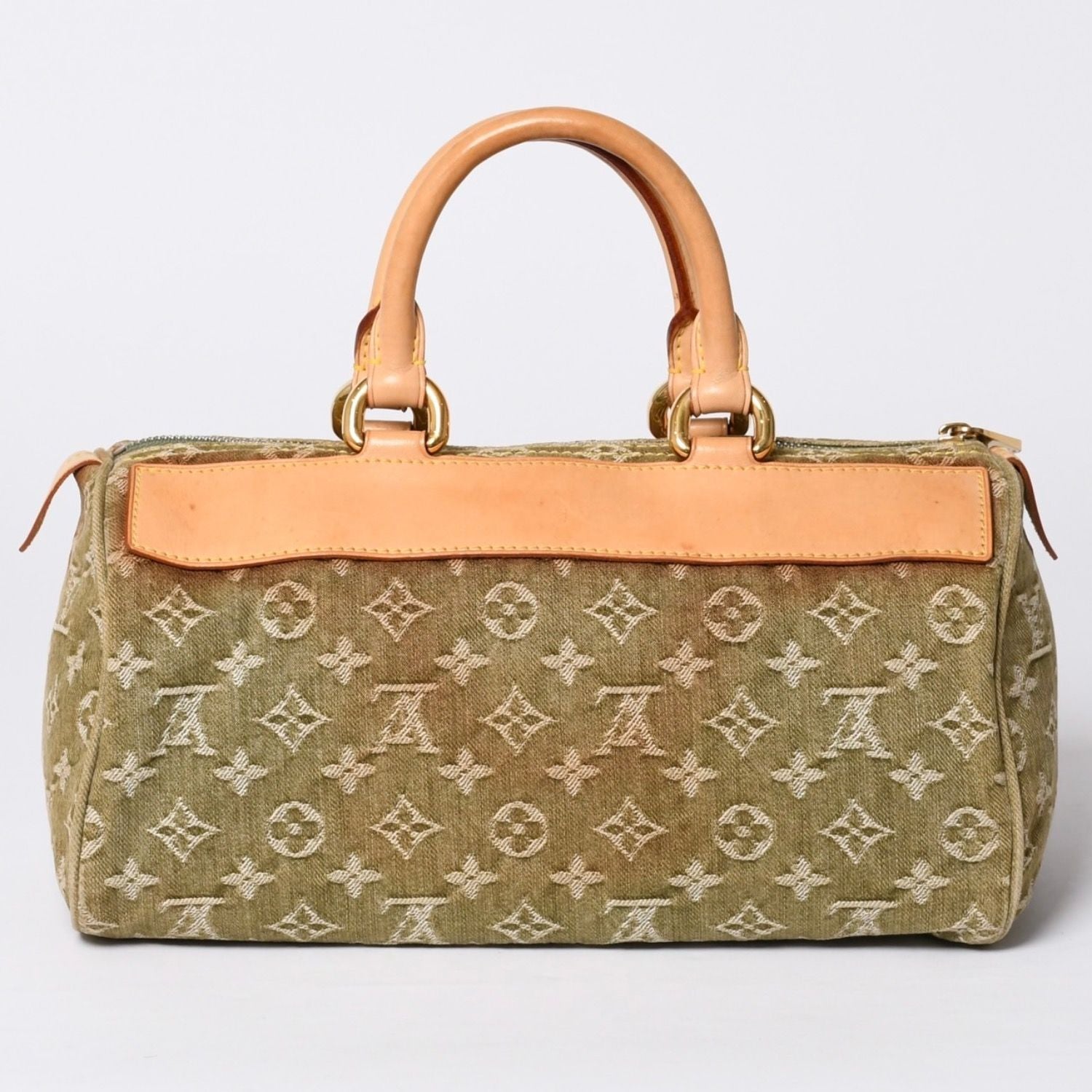 Louis Vuitton Handbag Denim Neo Speedy Monogram Khaki Gold — view 2