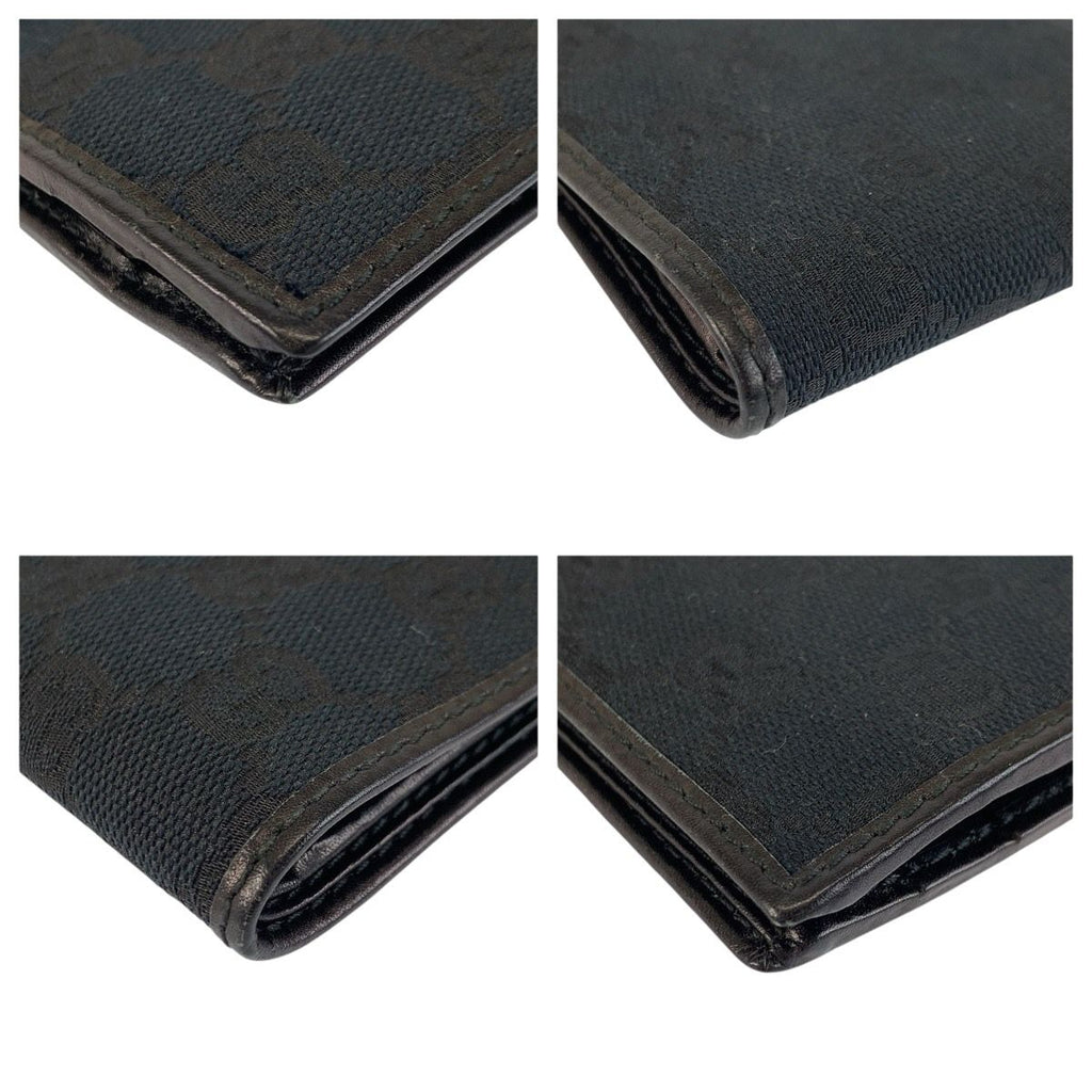 Gucci Interlocking Black Silver GG Canvas Compact Wallet — view 8