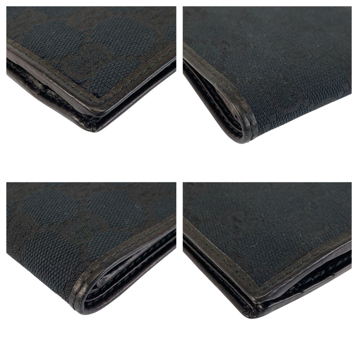 Gucci Interlocking Black Silver GG Canvas Compact Wallet — view 8