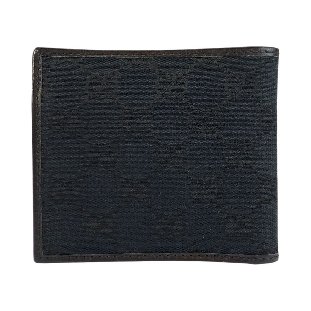 Gucci Interlocking Black Silver GG Canvas Compact Wallet — view 2