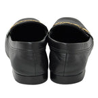 Chanel Leather Shoes Loafers Icon Black Gold — view 4