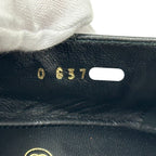 Chanel Leather Shoes Loafers Icon Black Gold — view 8