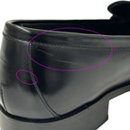 Prada Leather Shoes Triangle Logo Loafers Black 39 Simple — view 9