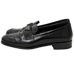 Prada Leather Shoes Triangle Logo Loafers Black 39 Simple — view 2