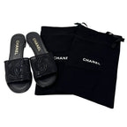 Chanel Sandals CC Logo Mesh Black 39 Summer Simple — view 8