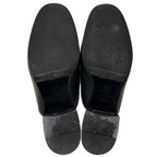 Chanel Mules Leather Black Gold 38 2 1 CC Logo — view 6
