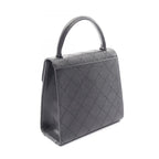 Chanel Handbag 2.55 Quilted Top Handle Black Calf Bag — view 2