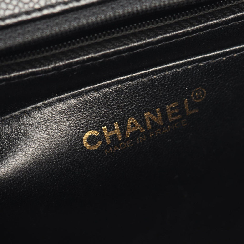 Chanel Handbag 2.55 Quilted Top Handle Black Calf Bag — view 4
