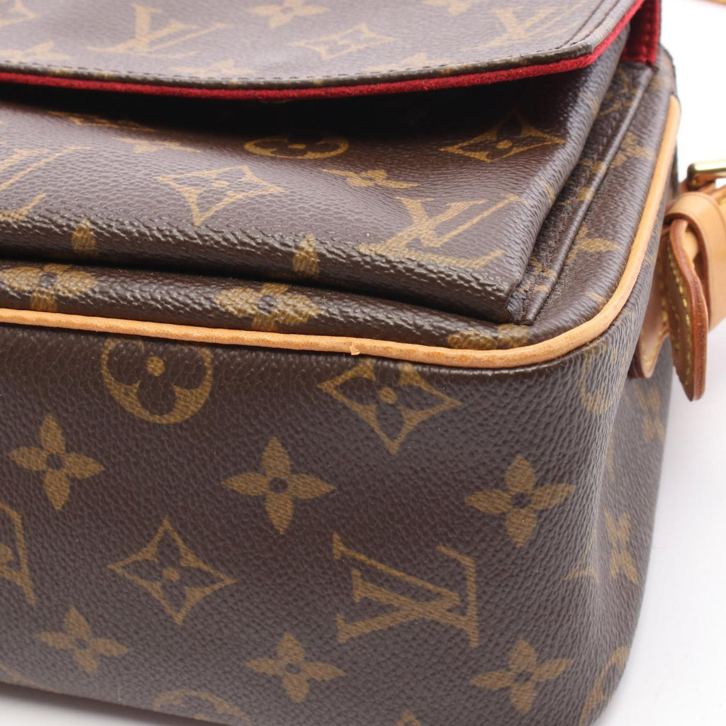 Louis Vuitton Shoulder Bag Viva City MM Canvas Leather — view 8
