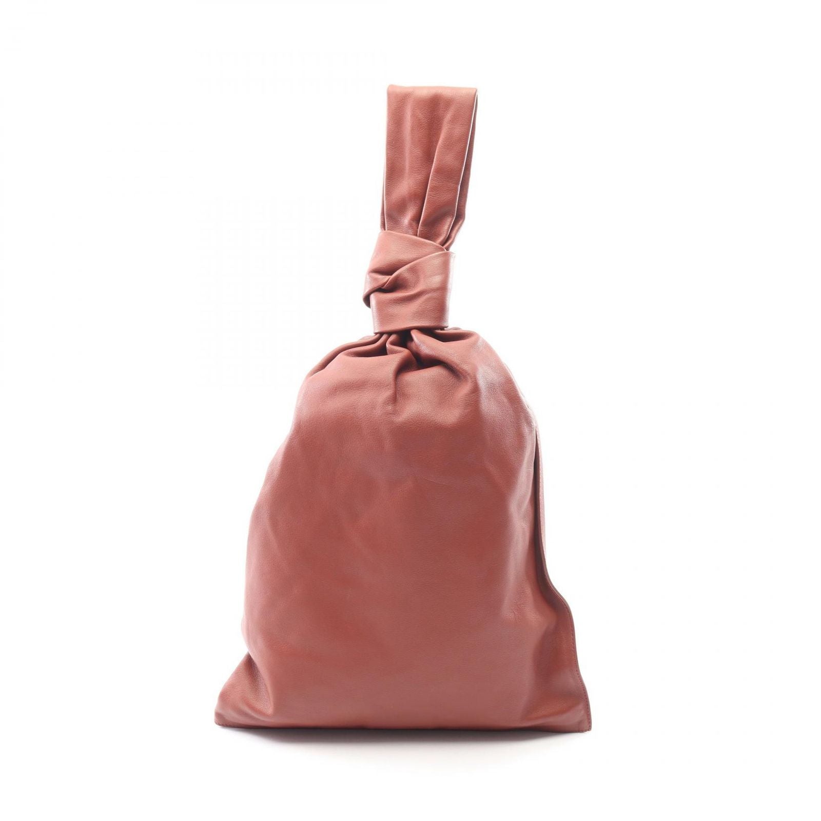 Bottega Veneta Handbag BV Twist Red Brown Leather Triangle Bag
