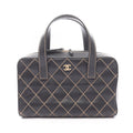 Chanel Handbag Wild Stitch Black Leather