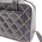 Chanel Handbag Wild Stitch Black Leather — view 7