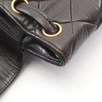 Chanel Backpack Quilted Black Lambskin Double Turnlock Chain — view 7