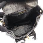 Chanel Backpack Quilted Black Lambskin Double Turnlock Chain — view 3