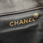 Chanel Backpack Quilted Black Lambskin Double Turnlock Chain — view 4
