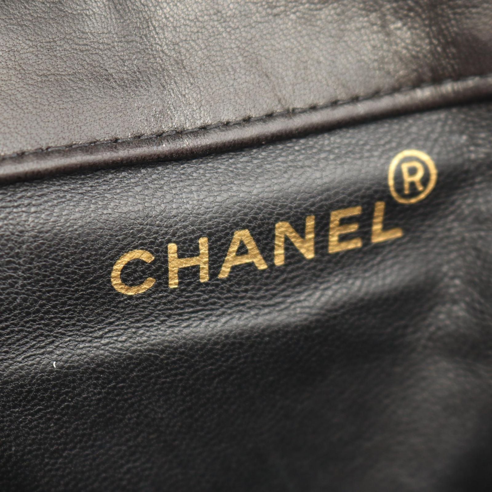 Chanel Backpack Quilted Black Lambskin Double Turnlock Chain — view 4