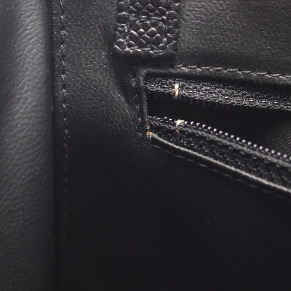Chanel Handbag CC Logo 2-Way Black Caviar Leather Vanity Chain — view 6