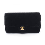 Chanel Backpack Quilted Black Fabric