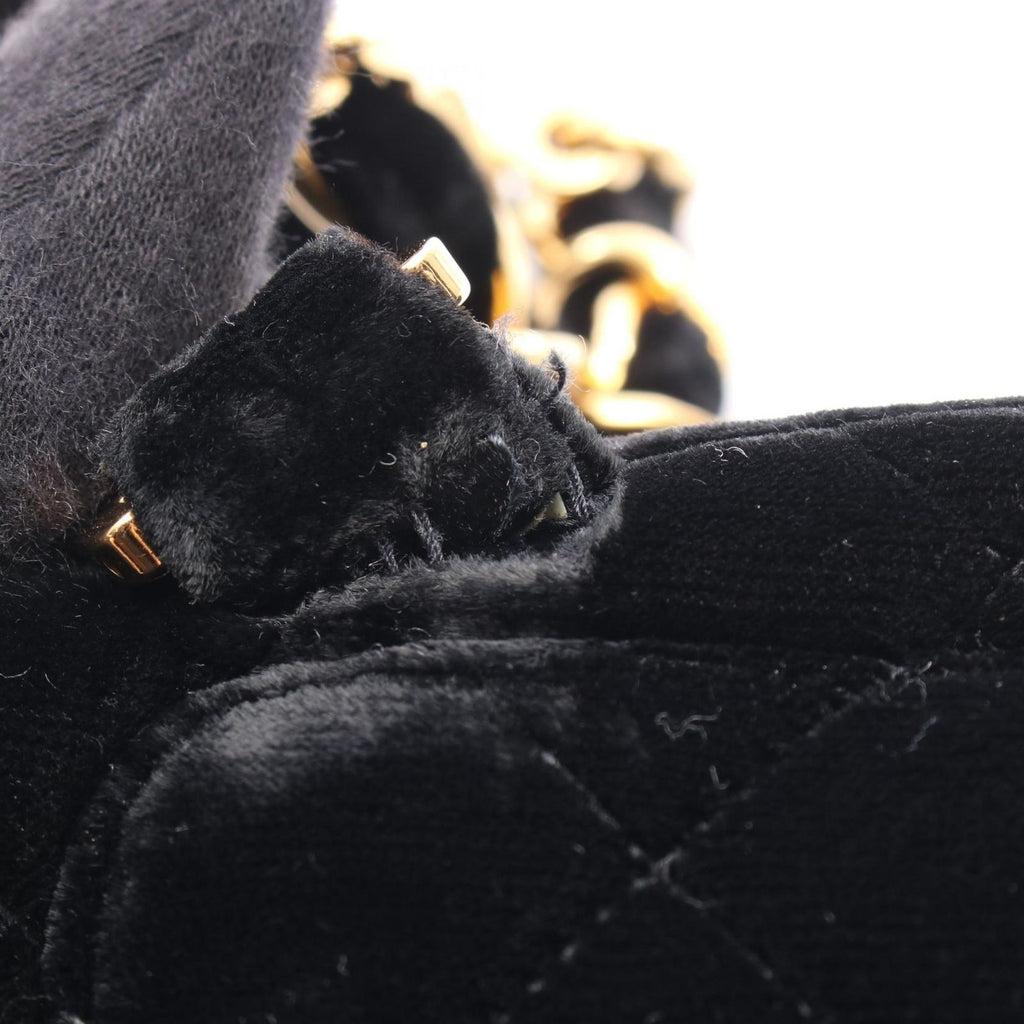 Chanel Backpack Quilted Black Fabric — view 6