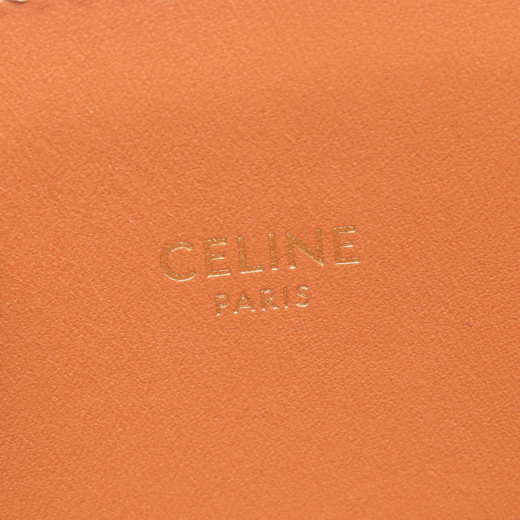Celine Tote Small Vertical Cover 2-Way Natural Brown Canvas Leather — view 4