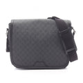 Gucci Shoulder Bag GG Supreme Black Canvas Leather