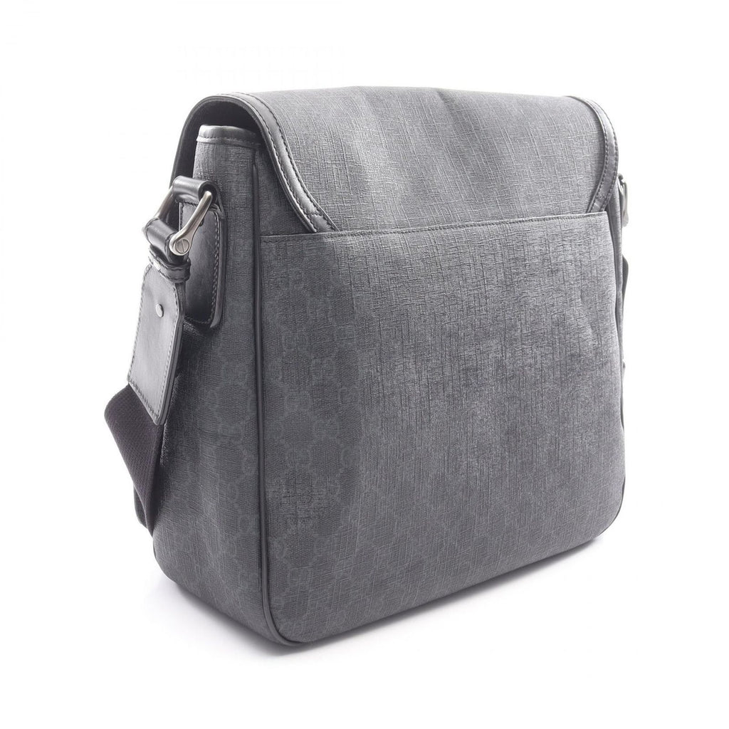 Gucci Shoulder Bag GG Supreme Black Canvas Leather — view 2