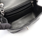 Chanel Shoulder Bag Mini Quilted Black Lambskin Chain — view 3