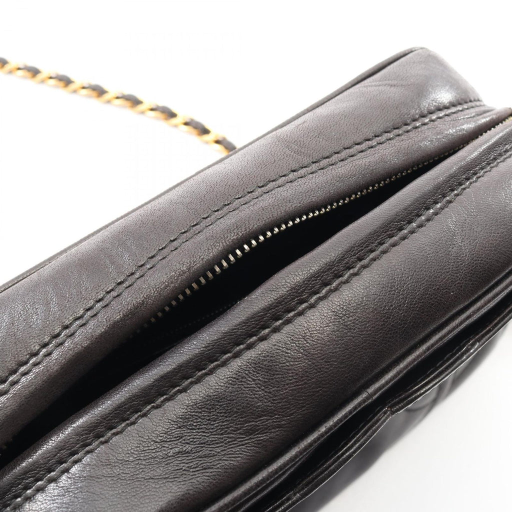 Chanel Shoulder Bag Triple CC Logo Tassel Black Lambskin Coco Fringe Mini Chain — view 6