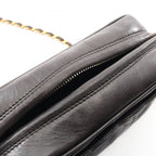 Chanel Shoulder Bag Triple CC Logo Tassel Black Lambskin Coco Fringe Mini Chain — view 6