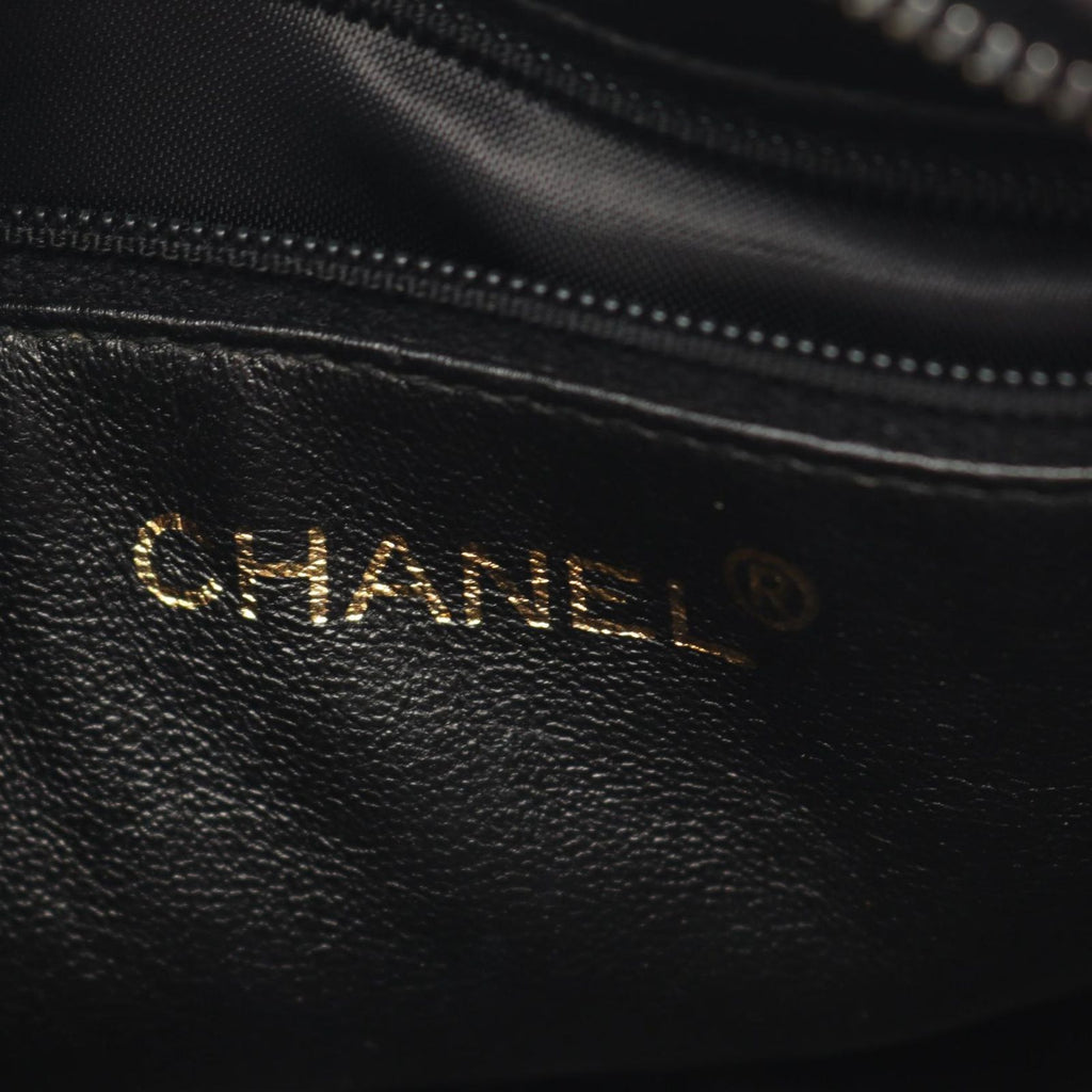 Chanel Shoulder Bag Triple CC Logo Tassel Black Lambskin Coco Fringe Mini Chain — view 4