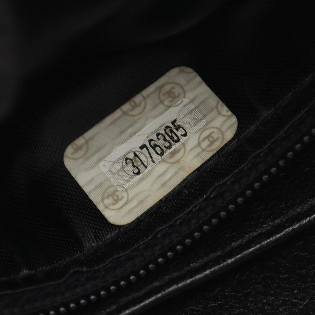 Chanel Shoulder Bag Triple CC Logo Tassel Black Lambskin Coco Fringe Mini Chain — view 5