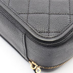 Chanel Shoulder Bag CC Filigree Quilted Vanity 2-Way Black Caviar Leather CC — view 9