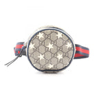 Gucci Waist Bag Children's GG Supreme Star Kids Beige Navy Canvas Leather Round