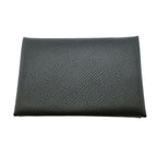Hermes Heaven Calvi Duo Card Case Noir Black Silver Epsom