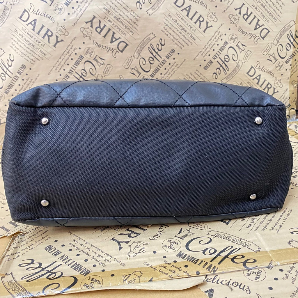 Chanel Paris Biarritz Tote Black CC Logo Business Travel — view 5