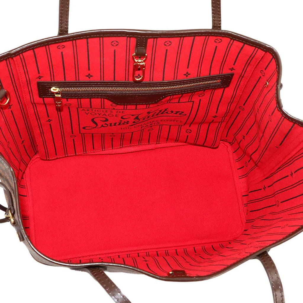 Louis Vuitton Damier Neverfull MM Tote Ebene Cerise Brown — view 6