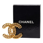 Chanel CC Logo Brooch Gold Plated — view 3