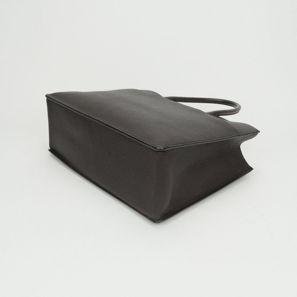 Hermes White Bus GM Tote Fjord Chocolat Chocolate Brown Gold Handbag — view 4