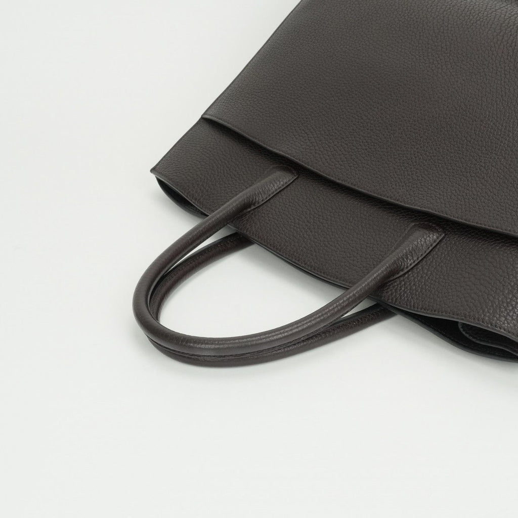 Hermes White Bus GM Tote Fjord Chocolat Chocolate Brown Gold Handbag — view 7