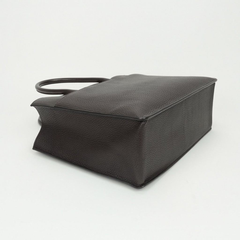 Hermes White Bus GM Tote Fjord Chocolat Chocolate Brown Gold Handbag — view 5