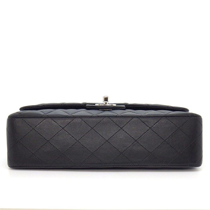 Chanel Shoulder Bag 11.12 Classic Quilted 25 Black Bordeaux Lambskin