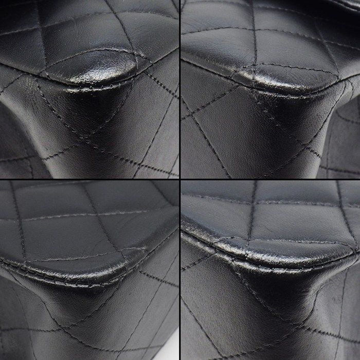 Chanel Shoulder Bag 11.12 Classic Quilted 25 Black Bordeaux Lambskin